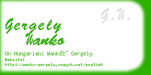 gergely wanko business card